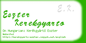 eszter kerekgyarto business card
