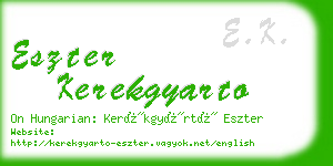 eszter kerekgyarto business card